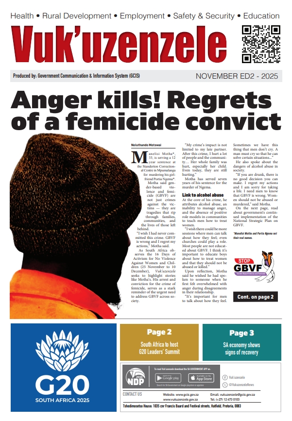 Anger kills! Regrets of a femicide convict | Vuk'uzenzele